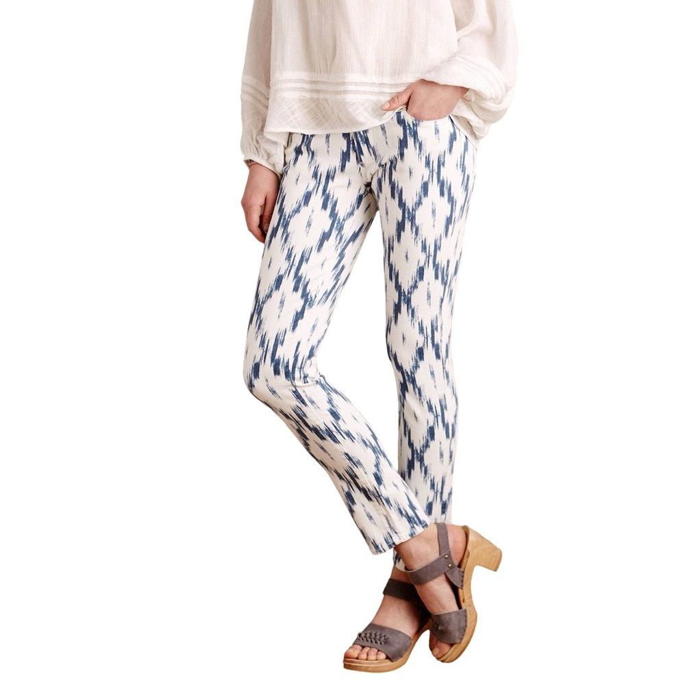 NWT Anthropologie Paige Verdugo Printed Ankle Jeans 26 Boho